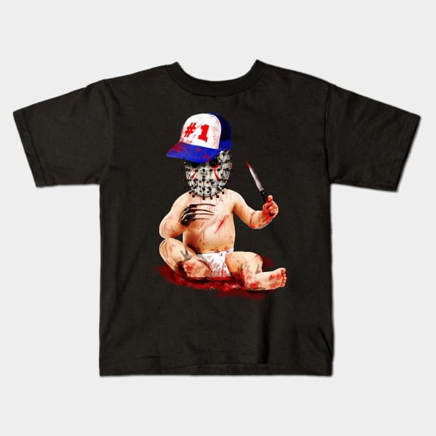 the No.1 Baby Killer Kids T-Shirt by jonah block